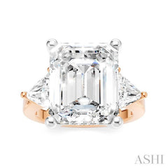 ASHI Emerald Shape Semi-Mount Diamond Engagement Ring 190B1PPFHPW-SM-EM5