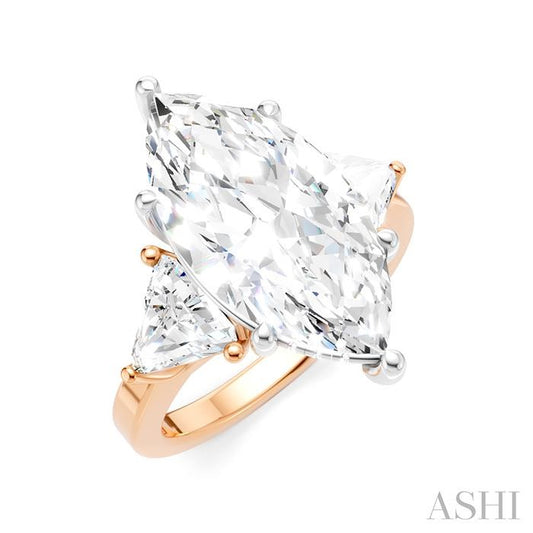 ASHI Marquise Shape Semi-Mount Diamond Engagement Ring 190B1PPFHPW-SM-MQ5