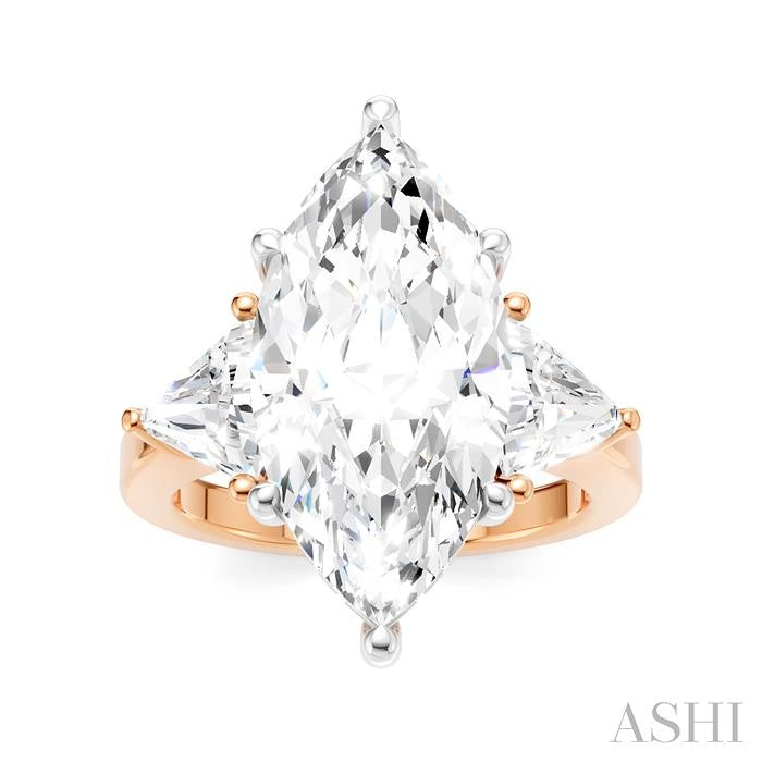 ASHI Marquise Shape Semi-Mount Diamond Engagement Ring 190B1PPFHPW-SM-MQ5