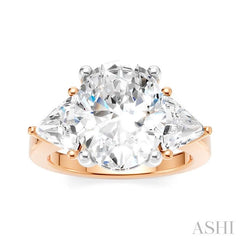 ASHI Oval Shape Semi-Mount Diamond Engagement Ring 190B1PPFHPW-SM-OV4