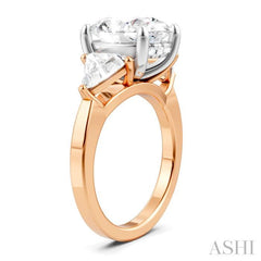 ASHI Oval Shape Semi-Mount Diamond Engagement Ring 190B1PPFHPW-SM-OV4