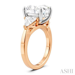 ASHI Oval Shape Semi-Mount Diamond Engagement Ring 190B1PPFHPW-SM-OV5