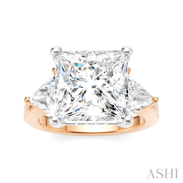 ASHI Princess Shape Semi-Mount Diamond Engagement Ring 190B1PPFHPW-SM-PN5