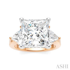 ASHI Princess Shape Semi-Mount Diamond Engagement Ring 190B1PPFHPW-SM-PN5