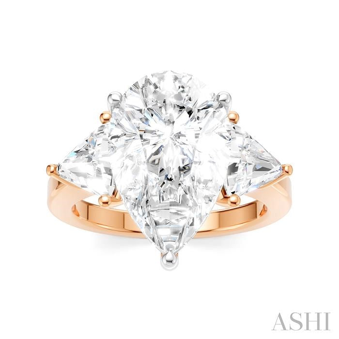 ASHI Pear Shape Semi-Mount Diamond Engagement Ring 190B1PPFHPW-SM-PR4