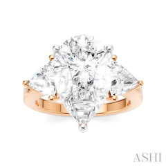 ASHI Pear Shape Semi-Mount Diamond Engagement Ring 190B1PPFHPW-SM-PR4