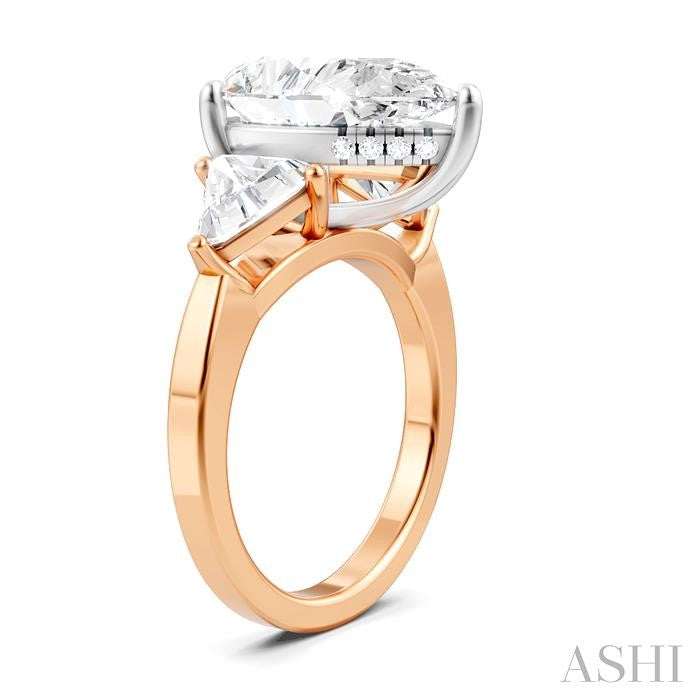 ASHI Pear Shape Semi-Mount Diamond Engagement Ring 190B1PPFHPW-SM-PR4
