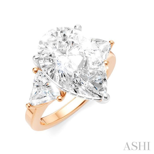 ASHI Pear Shape Semi-Mount Diamond Engagement Ring 190B1PPFHPW-SM-PR5