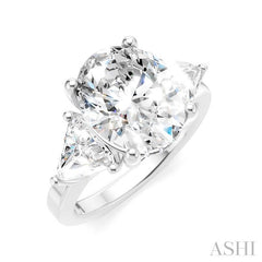 ASHI Oval Shape Semi-Mount Diamond Engagement Ring 190B1PPFHWG-SM-OV4