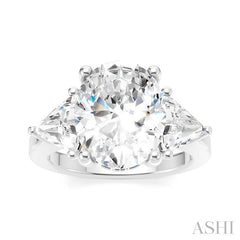 ASHI Oval Shape Semi-Mount Diamond Engagement Ring 190B1PPFHWG-SM-OV4