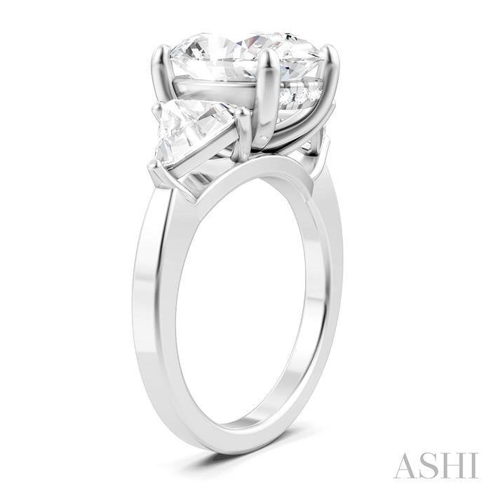 ASHI Oval Shape Semi-Mount Diamond Engagement Ring 190B1PPFHWG-SM-OV4