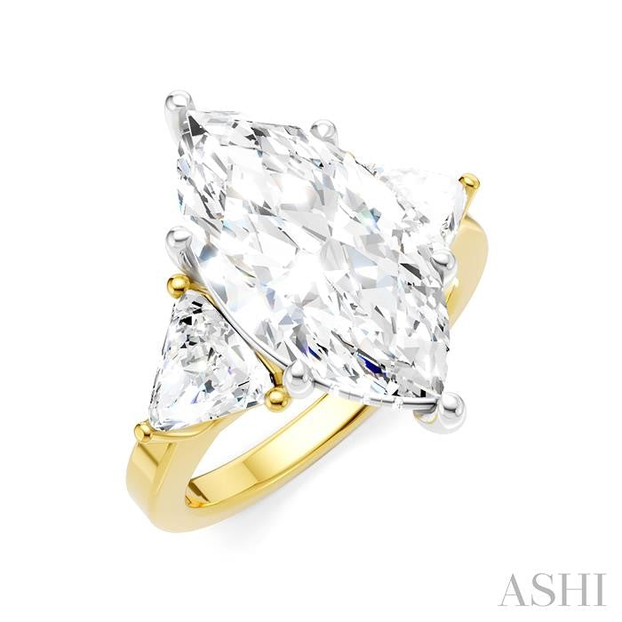 ASHI Marquise Shape Semi-Mount Diamond Engagement Ring 190B1PPFHYW-SM-MQ4