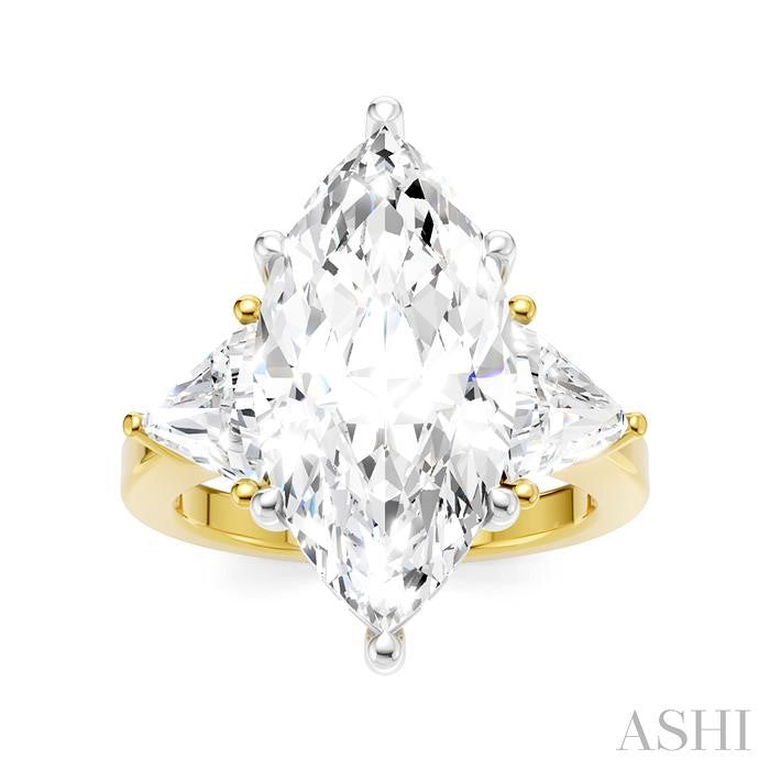 ASHI Marquise Shape Semi-Mount Diamond Engagement Ring 190B1PPFHYW-SM-MQ5