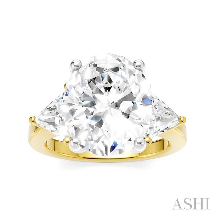 ASHI Oval Shape Semi-Mount Diamond Engagement Ring 190B1PPFHYW-SM-OV5