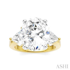 ASHI Oval Shape Semi-Mount Diamond Engagement Ring 190B1PPFHYW-SM-OV5
