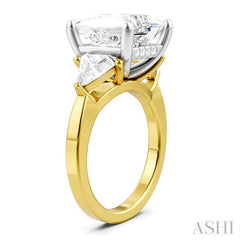 ASHI Princess Shape Semi-Mount Diamond Engagement Ring 190B1PPFHYW-SM-PN5