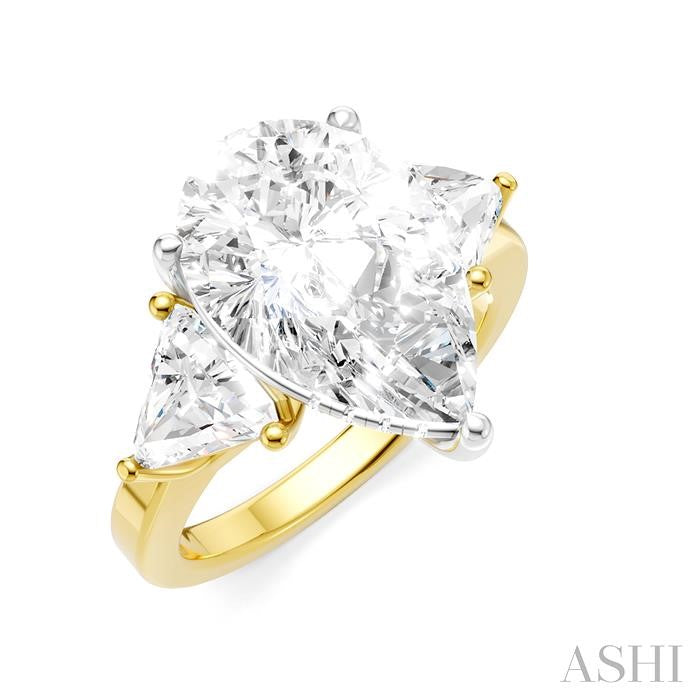 ASHI Pear Shape Semi-Mount Diamond Engagement Ring 190B1PPFHYW-SM-PR4