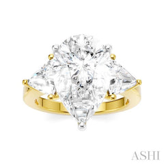 ASHI Pear Shape Semi-Mount Diamond Engagement Ring 190B1PPFHYW-SM-PR4