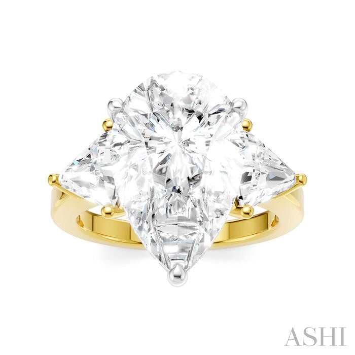 ASHI Pear Shape Semi-Mount Diamond Engagement Ring 190B1PPFHYW-SM-PR5