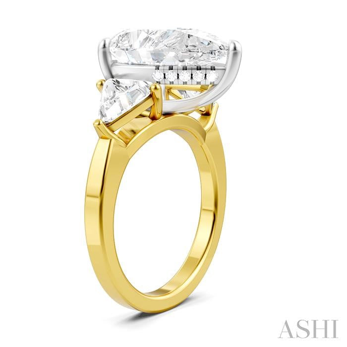 ASHI Pear Shape Semi-Mount Diamond Engagement Ring 190B1PPFHYW-SM-PR5