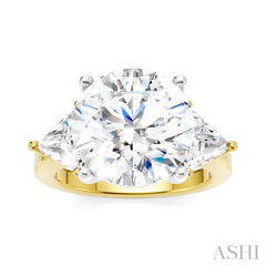 ASHI Round Shape Semi-Mount Diamond Engagement Ring 190B1PPFHYW-SM-RD5