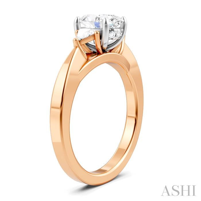 ASHI Oval Shape Semi-Mount Diamond Engagement Ring 190B6PPFHPW-SM-OV1