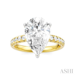 ASHI Pear Shape Semi-Mount Diamond Engagement Ring 191A3PPFHYW-SM-PR3