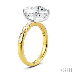 ASHI Pear Shape Semi-Mount Diamond Engagement Ring 191A3PPFHYW-SM-PR3