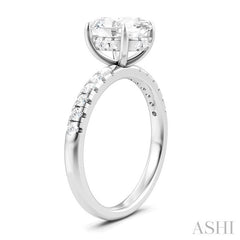 ASHI Oval Shape Semi-Mount Diamond Engagement Ring 191A5PPFHWG-SM-OV2