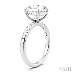 ASHI Oval Shape Semi-Mount Diamond Engagement Ring 191A5PPFHWG-SM-OV3