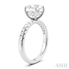 ASHI Round Shape Semi-Mount Diamond Engagement Ring 191A5PPFHWG-SM-RD2