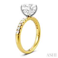 ASHI Round Shape Semi-Mount Diamond Engagement Ring 191A5PPFHYW-SM-RD2