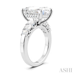 ASHI Emerald Shape Semi-Mount Diamond Engagement Ring 191BBPPFHWG-SM-EM4