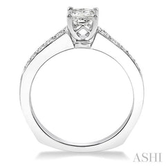 ASHI Princess Shape Semi-Mount Diamond Engagement Ring 19208PPFVWG-SM