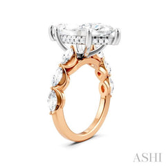 ASHI Marquise Shape Semi-Mount Diamond Engagement Ring 192A1PPFHPW-SM-MQ5