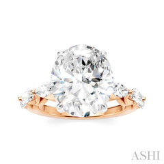 ASHI Oval Shape Semi-Mount Diamond Engagement Ring 192A1PPFHPW-SM-OV5