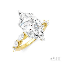 ASHI Marquise Shape Semi-Mount Diamond Engagement Ring 192A1PPFHYW-SM-MQ4