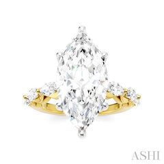 ASHI Marquise Shape Semi-Mount Diamond Engagement Ring 192A1PPFHYW-SM-MQ5