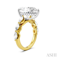ASHI Pear Shape Semi-Mount Diamond Engagement Ring 192A1PPFHYW-SM-PR5