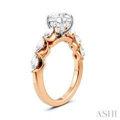 ASHI Round Shape Semi-Mount Diamond Engagement Ring 192A2PPFHPW-SM-RD1