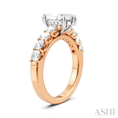 ASHI Marquise Shape Semi-Mount Diamond Engagement Ring 193A2PPFHPW-SM-MQ1