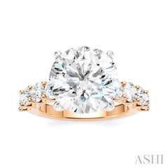 ASHI Round Shape Semi-Mount Diamond Engagement Ring 193ACPPFHPW-SM-RD5