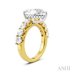 ASHI Pear Shape Semi-Mount Diamond Engagement Ring 193ACPPFHYW-SM-PR3