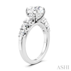 ASHI Round Shape Semi-Mount Diamond Engagement Ring 193B1PPFHWG-SM-RD2