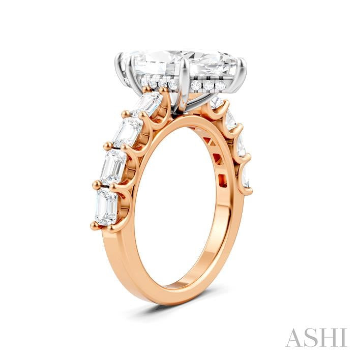 ASHI Marquise Shape Semi-Mount Diamond Engagement Ring 194ACPPFHPW-SM-MQ3