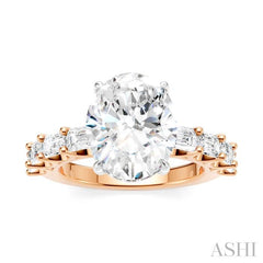 ASHI Oval Shape Semi-Mount Diamond Engagement Ring 194ACPPFHPW-SM-OV4