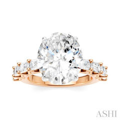 ASHI Oval Shape Semi-Mount Diamond Engagement Ring 194ACPPFHPW-SM-OV5