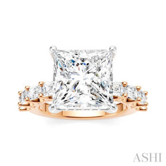 ASHI Princess Shape Semi-Mount Diamond Engagement Ring 194ACPPFHPW-SM-PN5