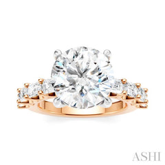 ASHI Round Shape Semi-Mount Diamond Engagement Ring 194ACPPFHPW-SM-RD4