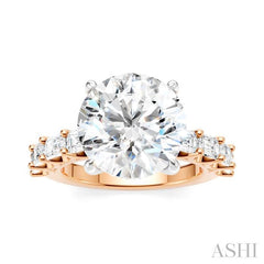 ASHI Round Shape Semi-Mount Diamond Engagement Ring 194ACPPFHPW-SM-RD5